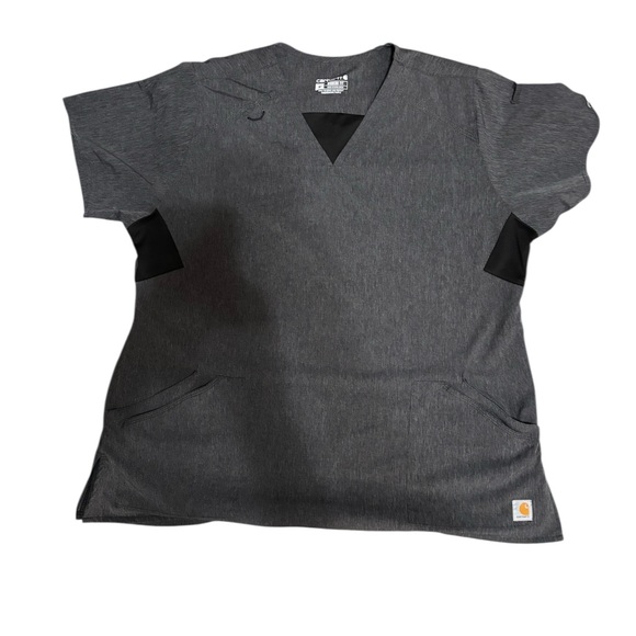 Carhartt Gray V-Neck Scrub Top & Pant Set - Picture 2 of 7